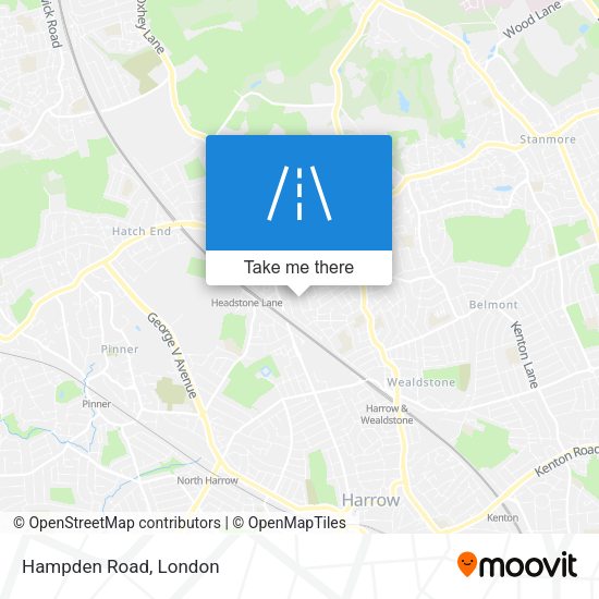 Hampden Road map