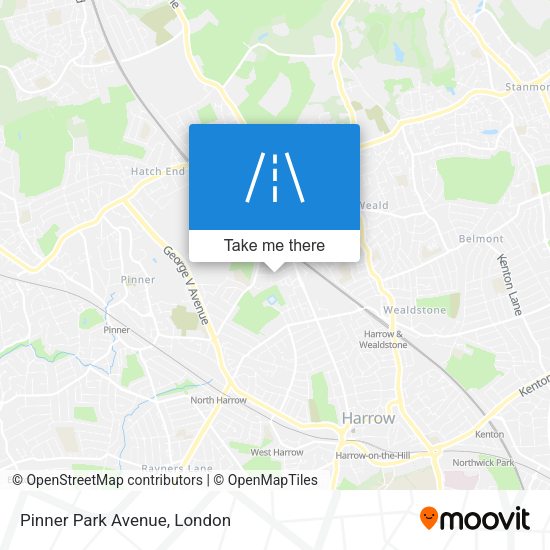 Pinner Park Avenue map