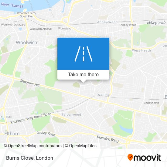 Burns Close map