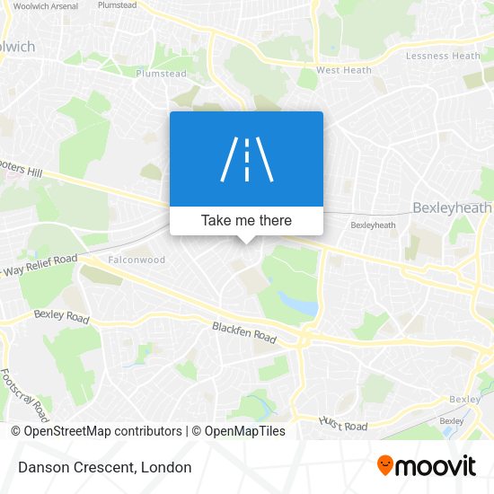 Danson Crescent map