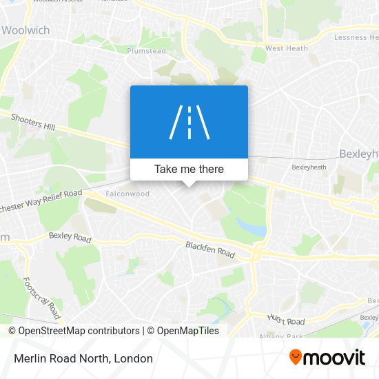 Merlin Road North map