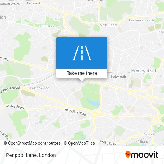 Penpool Lane map