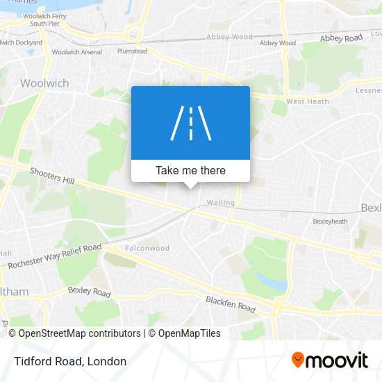 Tidford Road map