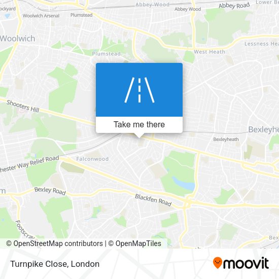 Turnpike Close map