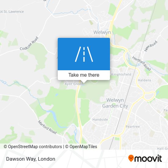 Dawson Way map