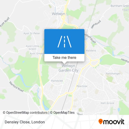 Densley Close map