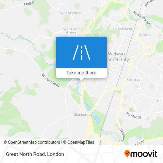 Great North Road map