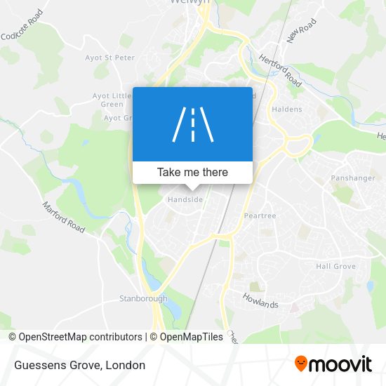 Guessens Grove map