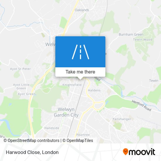 Harwood Close map