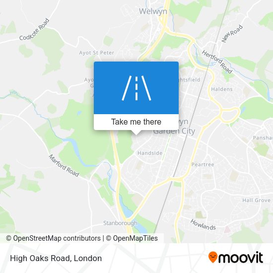 High Oaks Road map