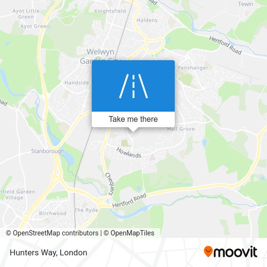 Hunters Way map