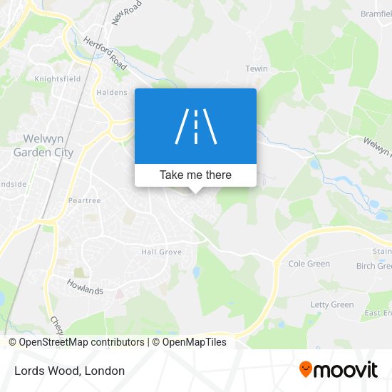 Lords Wood map