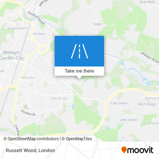Russett Wood map