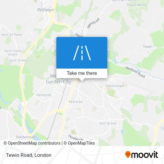 Tewin Road map