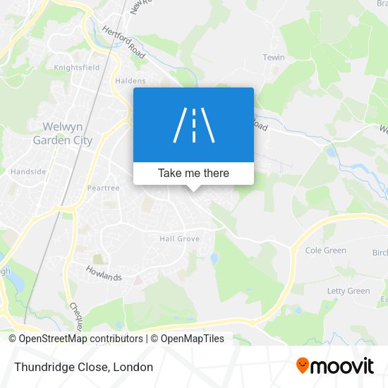 Thundridge Close map