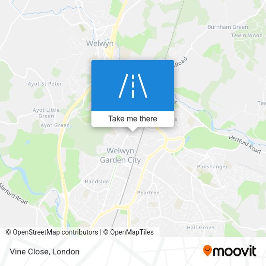 Vine Close map