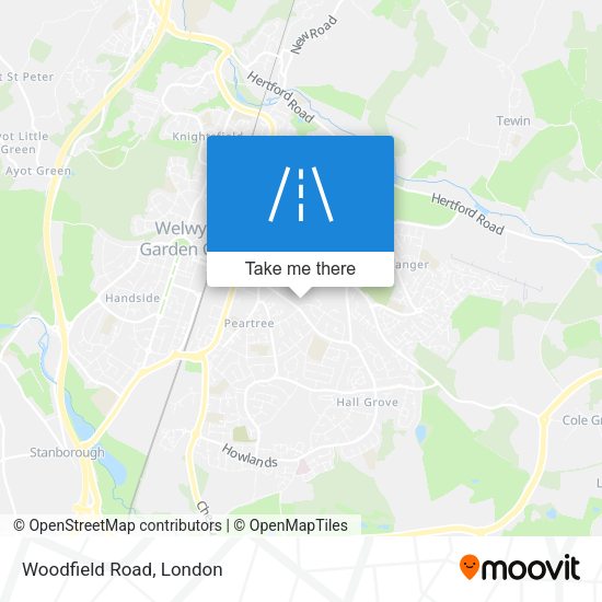 Woodfield Road map