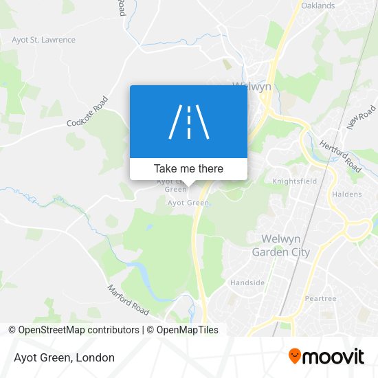 Ayot Green map