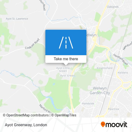 Ayot Greenway map