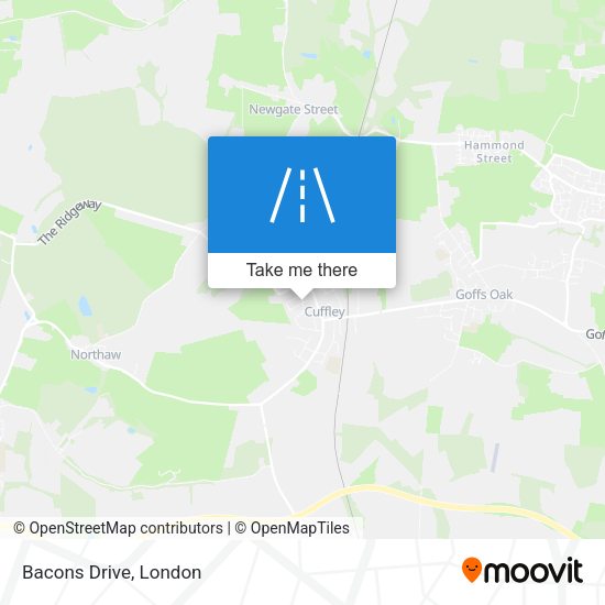 Bacons Drive map
