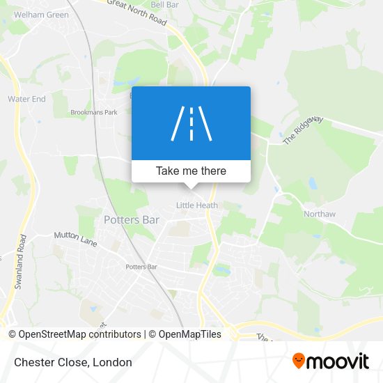 Chester Close map