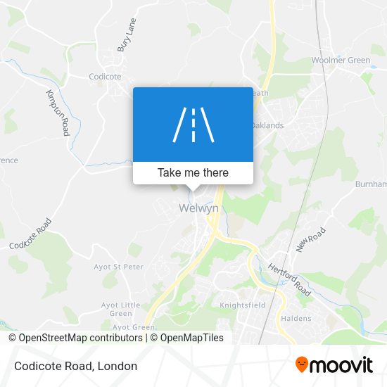 Codicote Road map