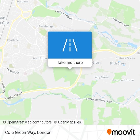 Cole Green Way map