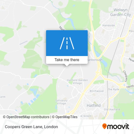 Coopers Green Lane map