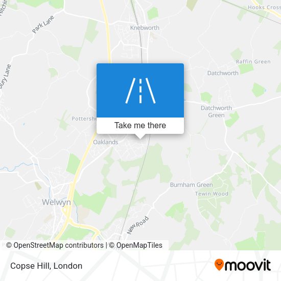 Copse Hill map