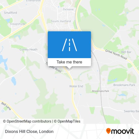 Dixons Hill Close map