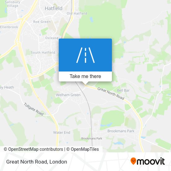 Great North Road map