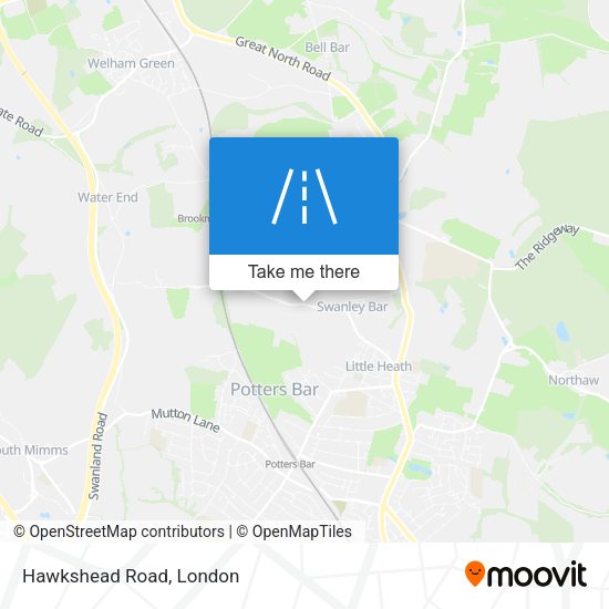 Hawkshead Road map
