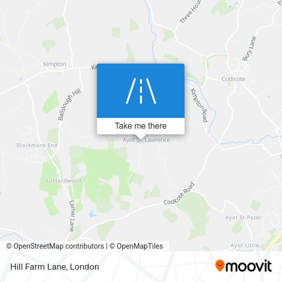 Hill Farm Lane map