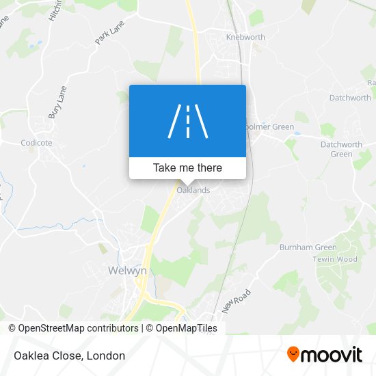Oaklea Close map