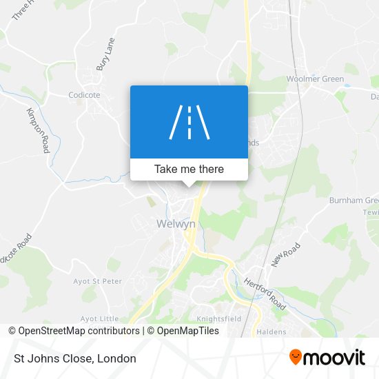 St Johns Close map
