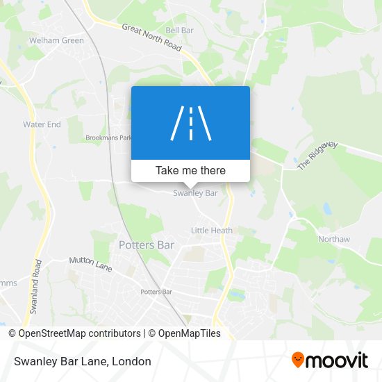 Swanley Bar Lane map