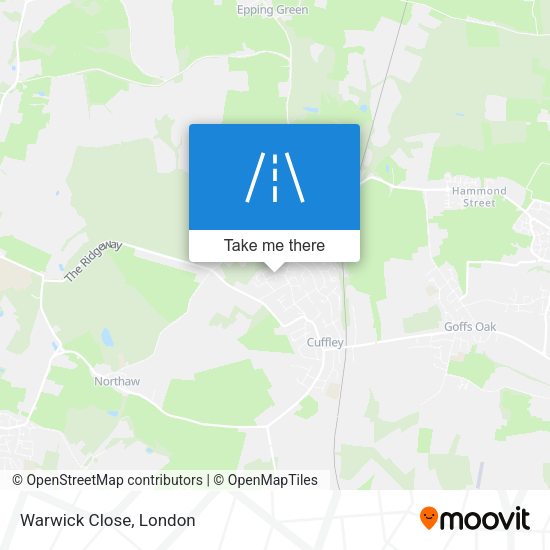 Warwick Close map