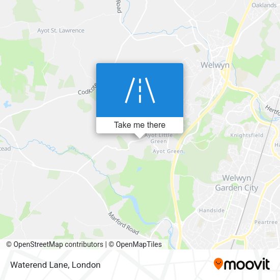Waterend Lane map