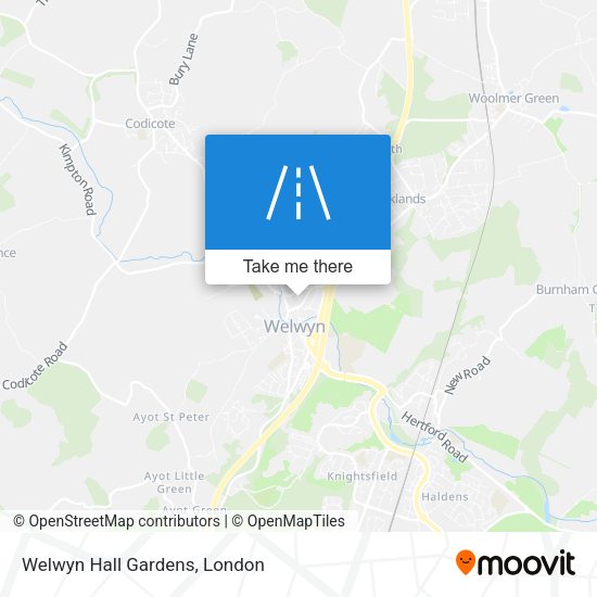 Welwyn Hall Gardens map