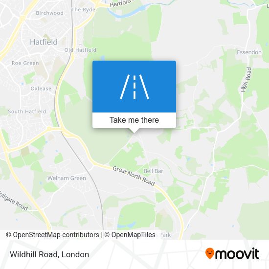 Wildhill Road map