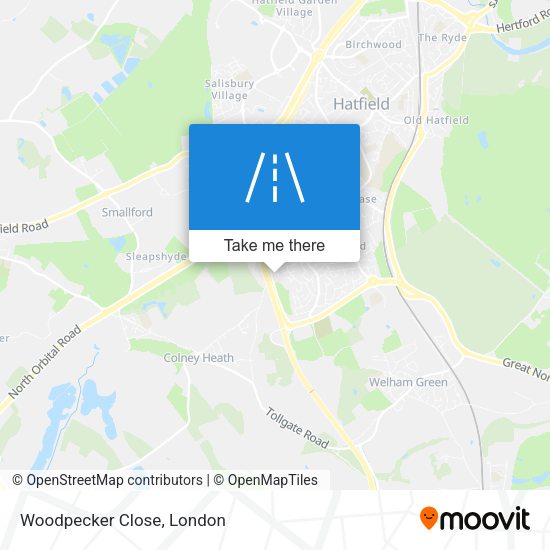 Woodpecker Close map