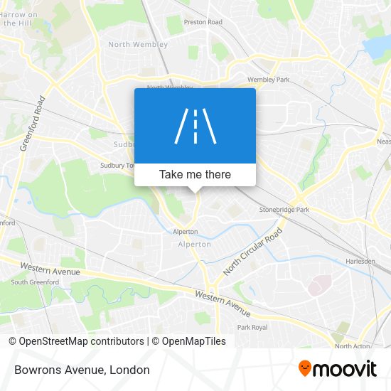 Bowrons Avenue map