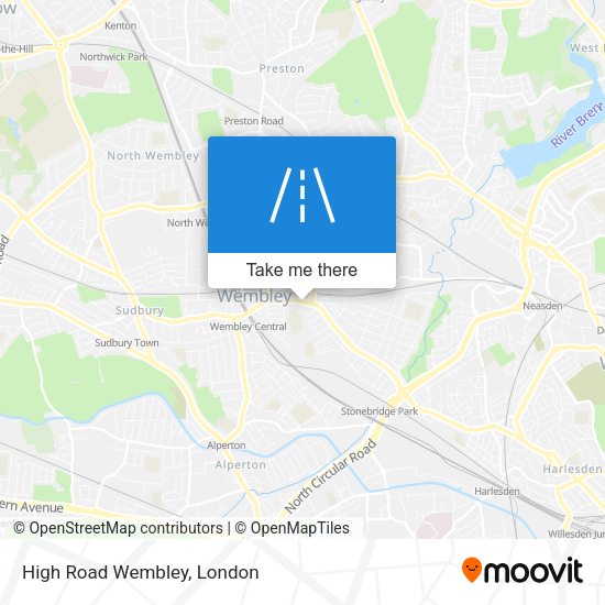High Road Wembley map