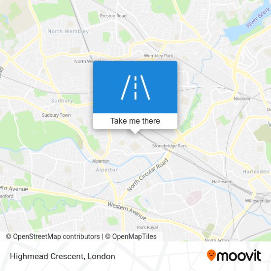 Highmead Crescent map