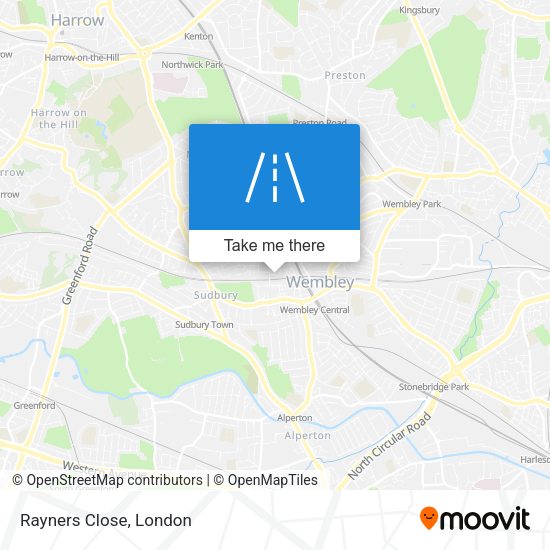 Rayners Close map