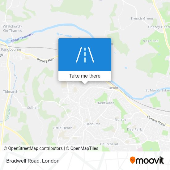 Bradwell Road map