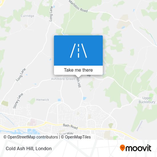 Cold Ash Hill map