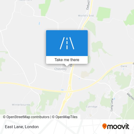East Lane map