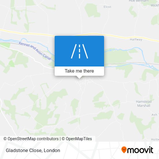 Gladstone Close map