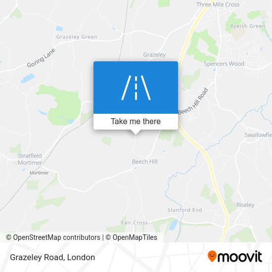 Grazeley Road map